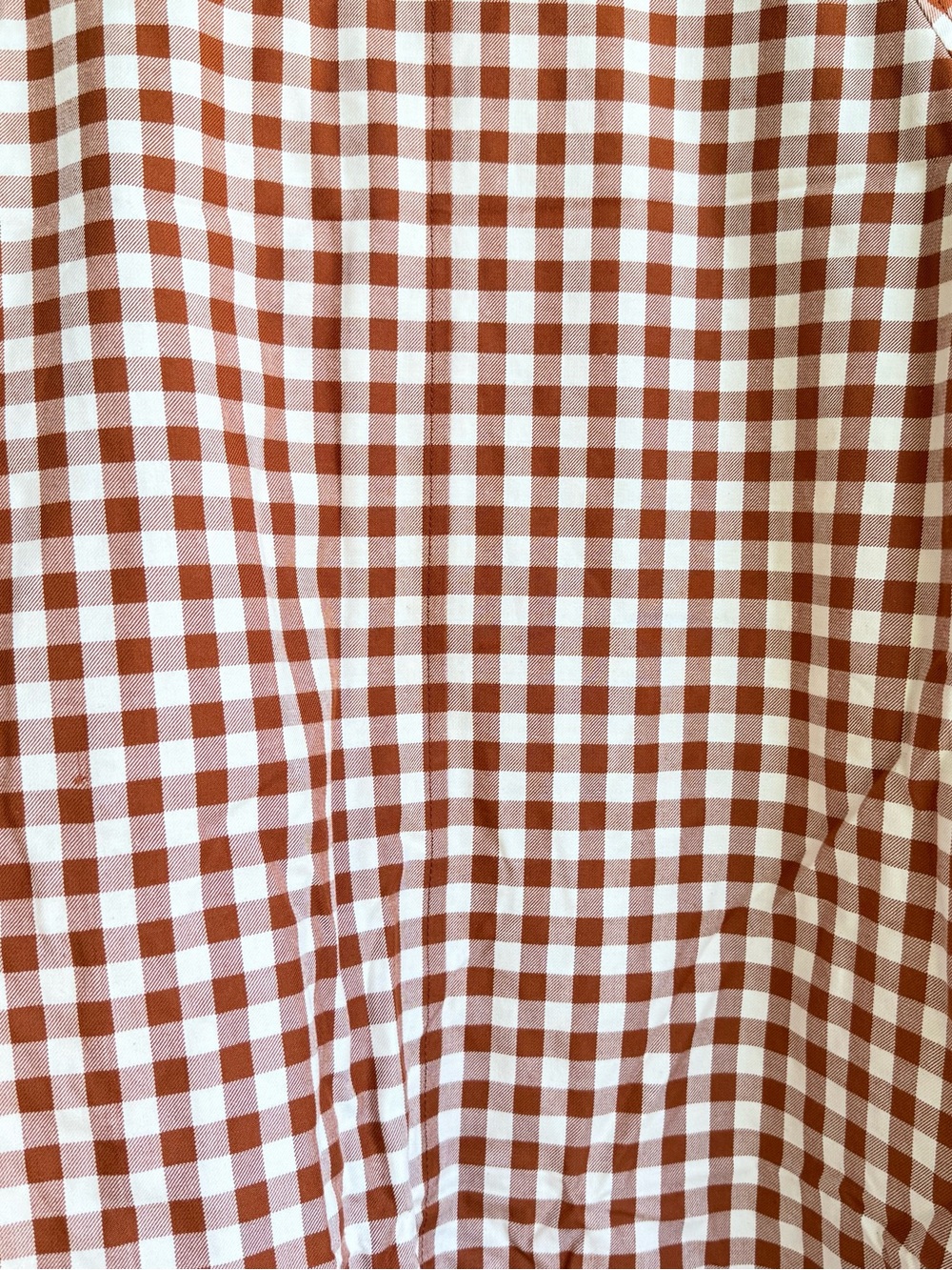 Sézane Clyde Trench Coat - Gingham Brown / Ecru - Picture 4 of 7